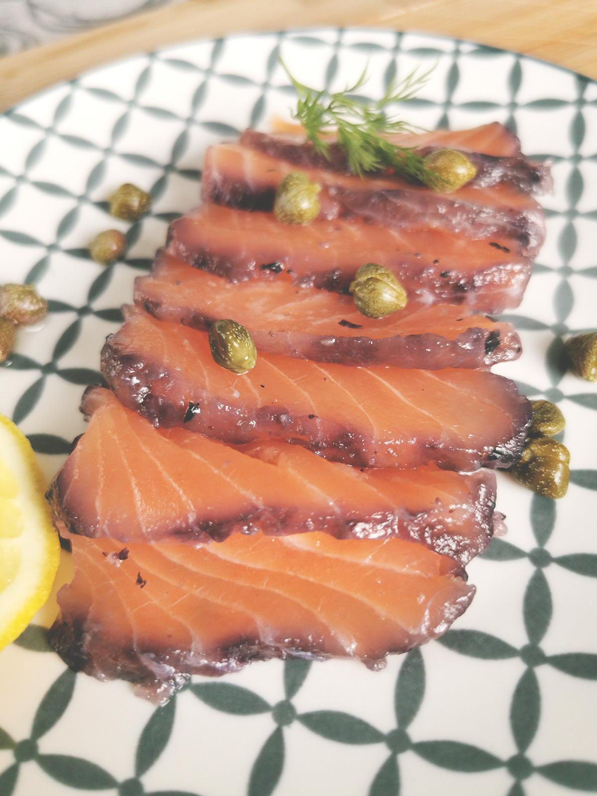 Gravlax aux bleuets et tequila